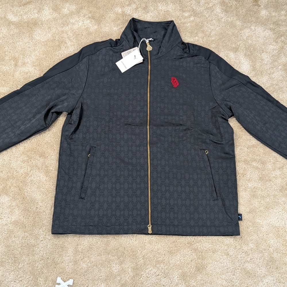 Puma Black Lightweight Shirt Jacket with Quilted Design